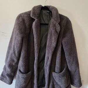 5/$20 Cozy Gray Sherpa Jacket